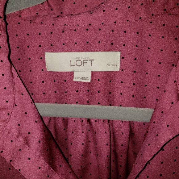 Ann Taylor LOFT loose button down blouse Sz. MP - Picture 3 of 3